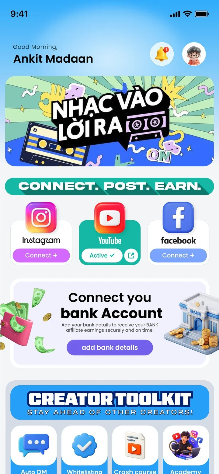 CreatorPay — Connect